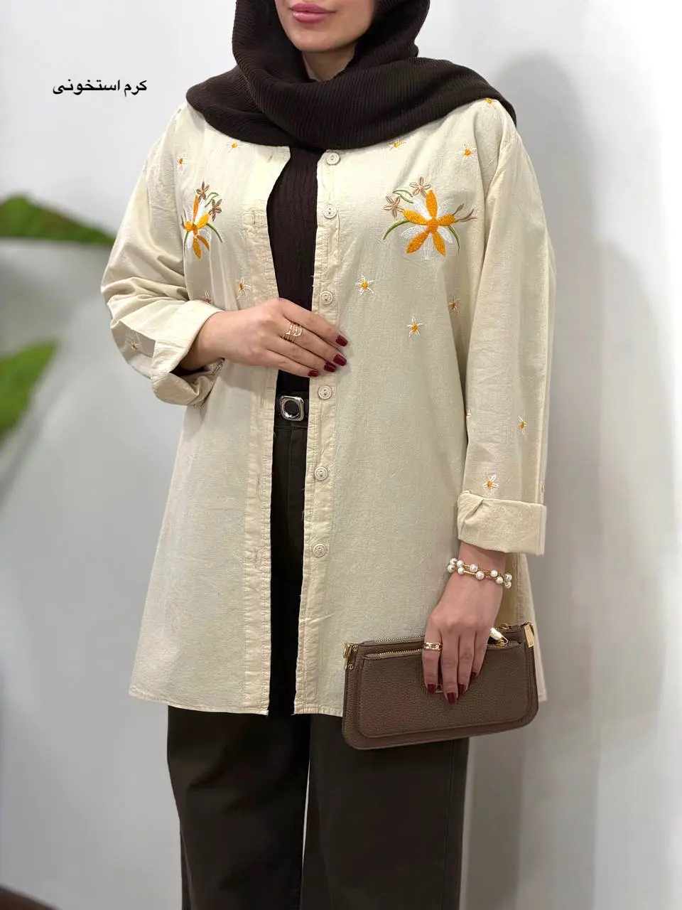 مانتو گلدوزی آیسو بابونه